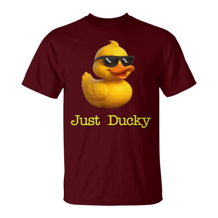 Just Ducky Rubber Yellow Duck Childish Graphic T-Shirt