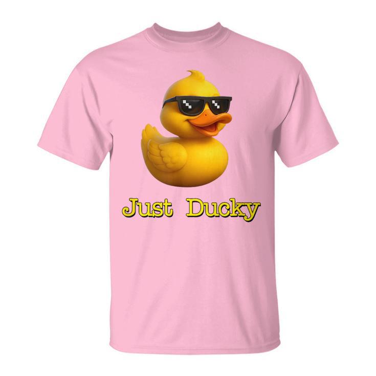 Just Ducky Rubber Yellow Duck Childish Graphic T-Shirt