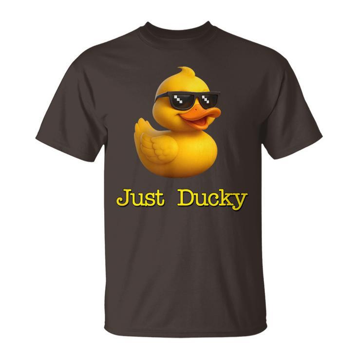 Just Ducky Rubber Yellow Duck Childish Graphic T-Shirt