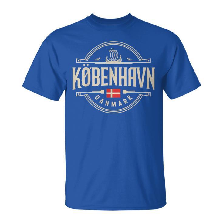 København Danmark Denmark City Viking Ship Flag T-Shirt