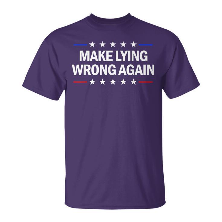 Make Lying Wrong Again Anti Trump Make Lying Wrong Again T-Shirt
