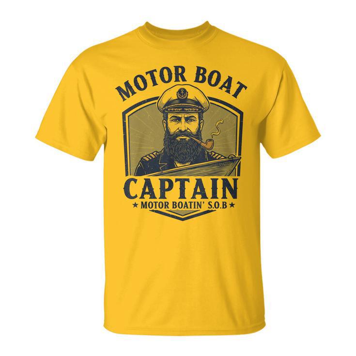 Motor Boat Captain Pontoon Boating Motor Boatin Lake T-Shirt
