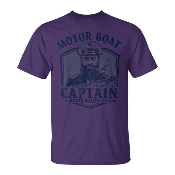 Motor Boat Captain Pontoon Boating Motor Boatin Lake T-Shirt