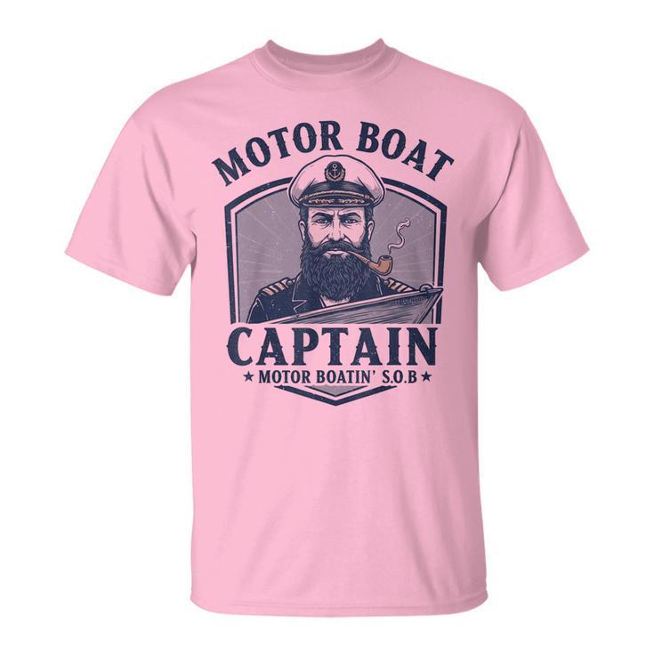 Motor Boat Captain Pontoon Boating Motor Boatin Lake T-Shirt