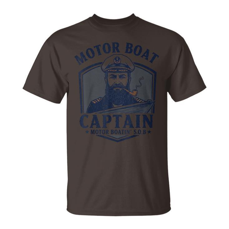 Motor Boat Captain Pontoon Boating Motor Boatin Lake T-Shirt