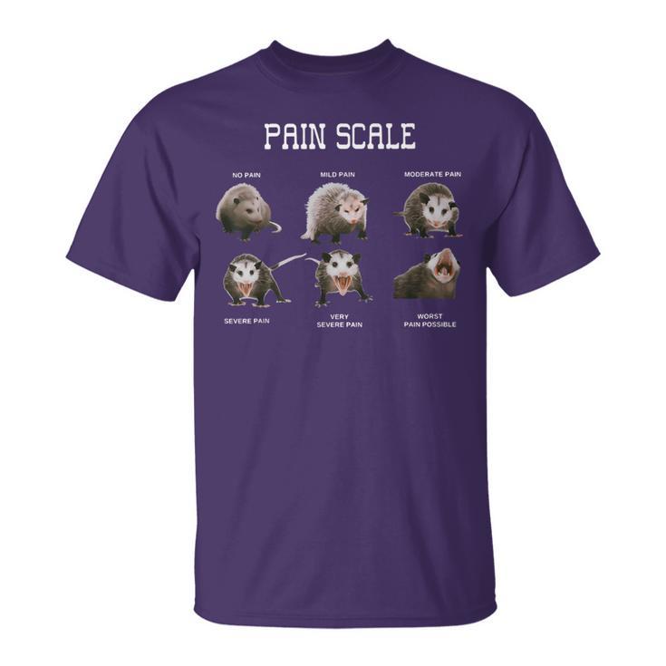 Pain Scale Pain Assessment Opossum Trauma Nurse Triage T-Shirt