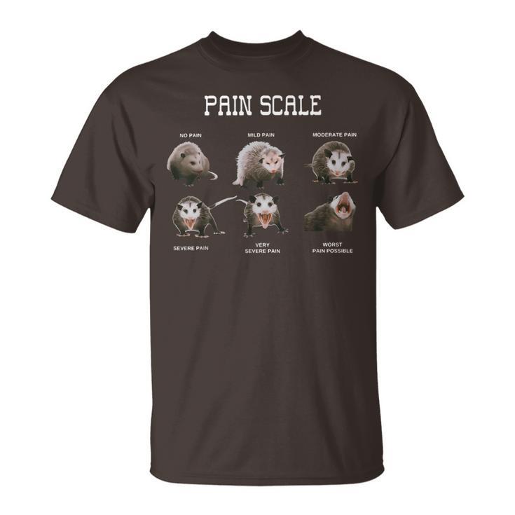 Pain Scale Pain Assessment Opossum Trauma Nurse Triage T-Shirt