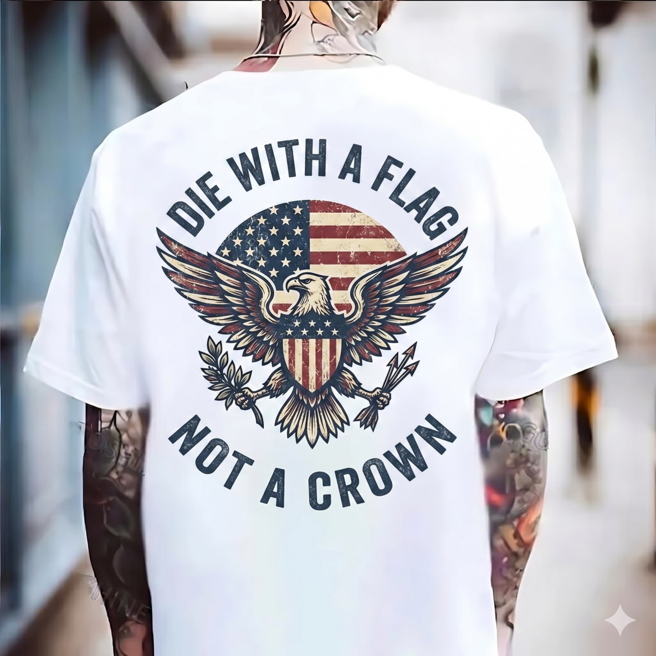 250th anniversary Die with a flag Not a Crown  Print Men's T-Shirt