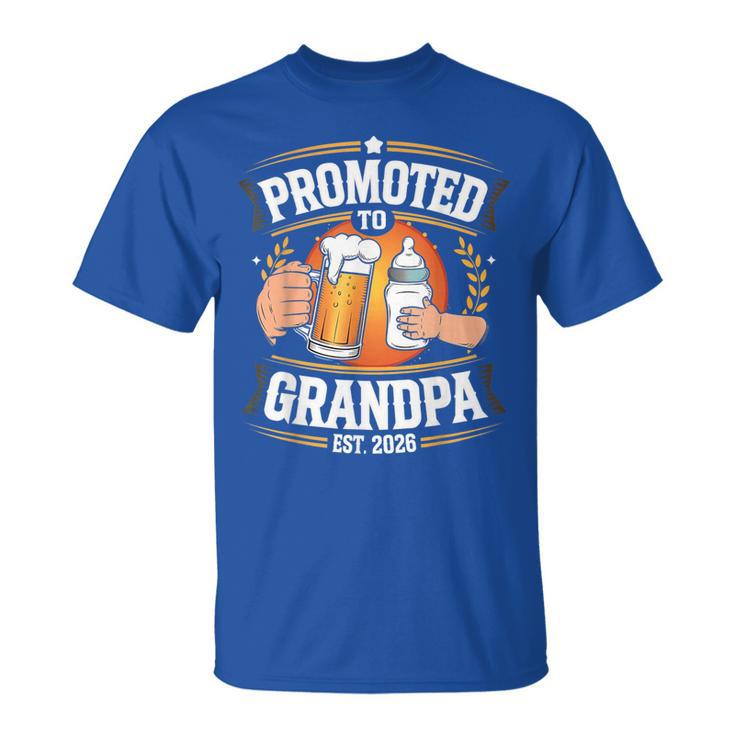 Promoted To Grandpa Est 2026 Beer Baby Bottle Mens T-Shirt