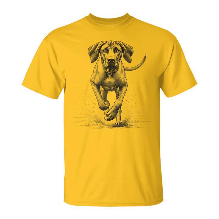 Rhodesian Ridgeback Running For Dog Owner T-Shirt