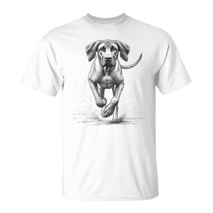 Rhodesian Ridgeback Running For Dog Owner T-Shirt
