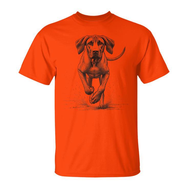 Rhodesian Ridgeback Running For Dog Owner T-Shirt