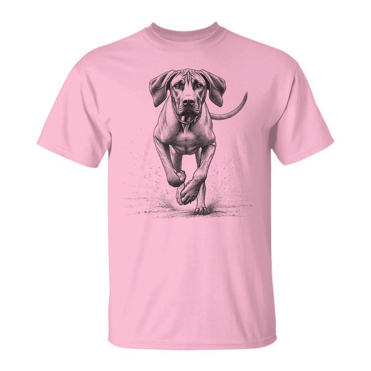 Rhodesian Ridgeback Running For Dog Owner T-Shirt