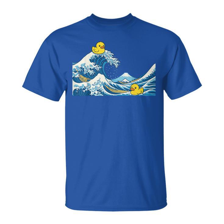 Rubber Duck Surfing Japanese Wave T-Shirt
