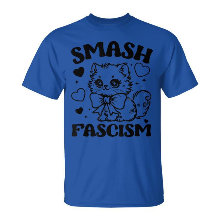 Smash Fascism Anti-Fascism Cat T-Shirt