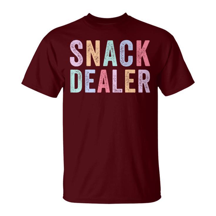 Snack Dealer Summer Camp Staff Daycare Worker Colorful T-Shirt