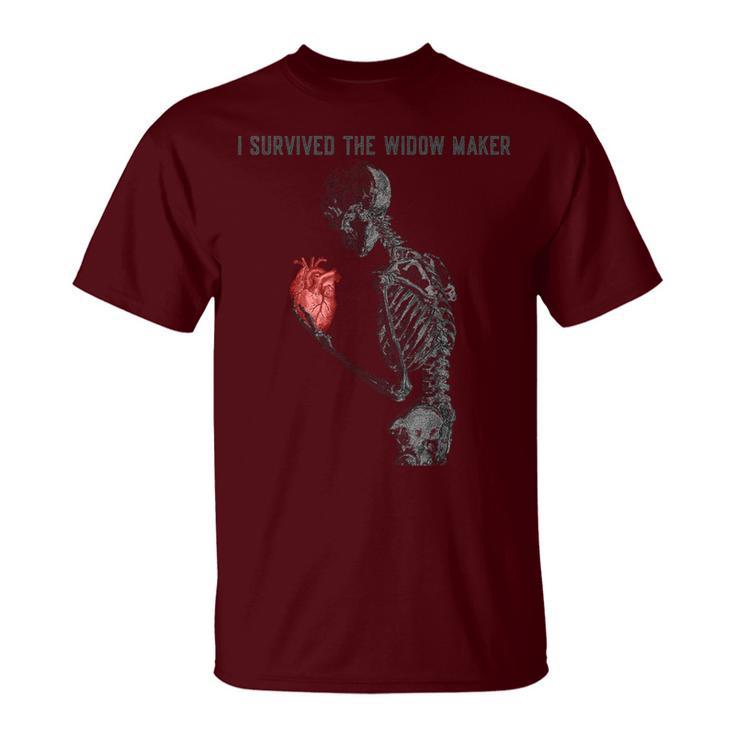 I Survived The Widow Maker Heart Attack Survivor Skeleton T-Shirt