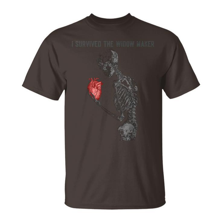 I Survived The Widow Maker Heart Attack Survivor Skeleton T-Shirt