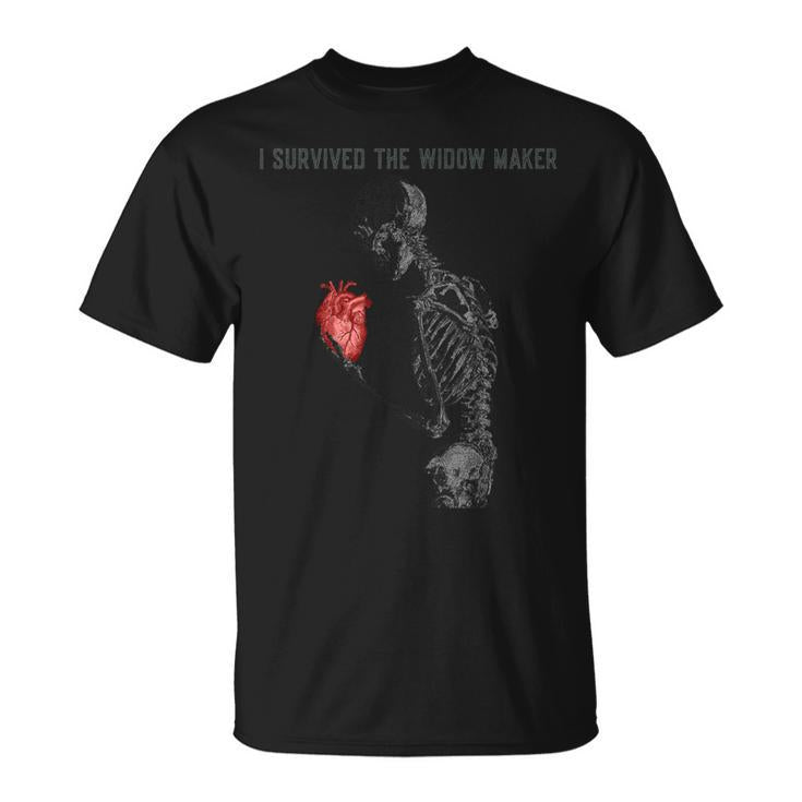 I Survived The Widow Maker Heart Attack Survivor Skeleton T-Shirt