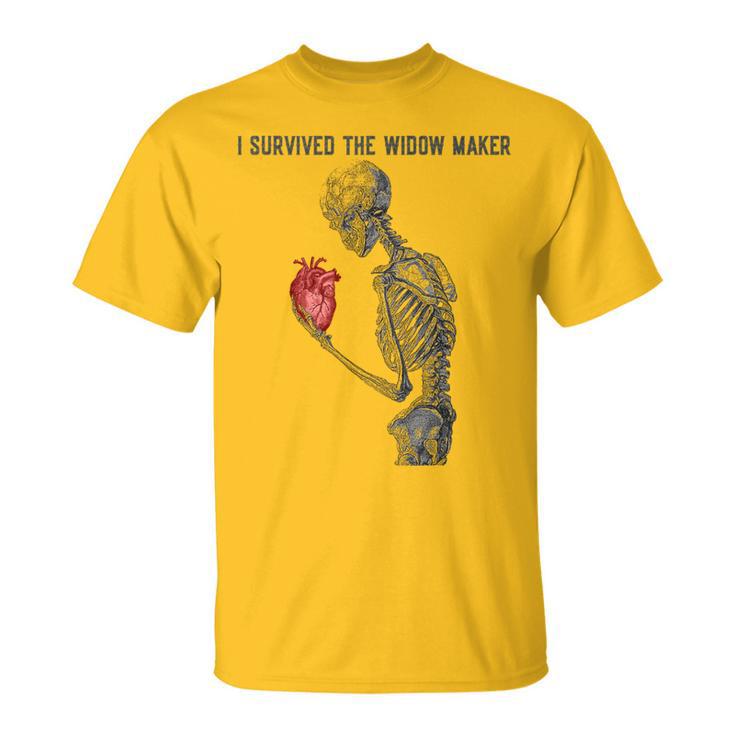 I Survived The Widow Maker Heart Attack Survivor Skeleton T-Shirt