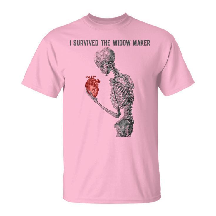 I Survived The Widow Maker Heart Attack Survivor Skeleton T-Shirt