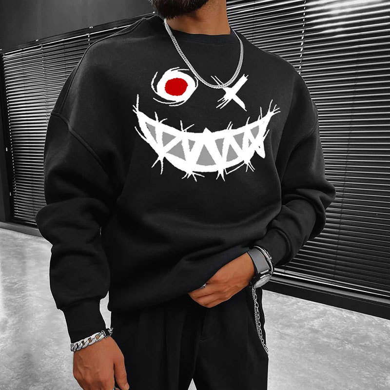 Evil Emoji Modern Style Print Sweatshirt