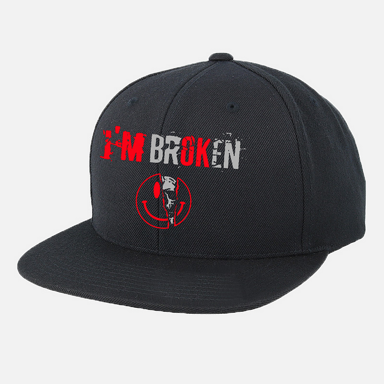 I'M BROKEN Black Fashion Cap