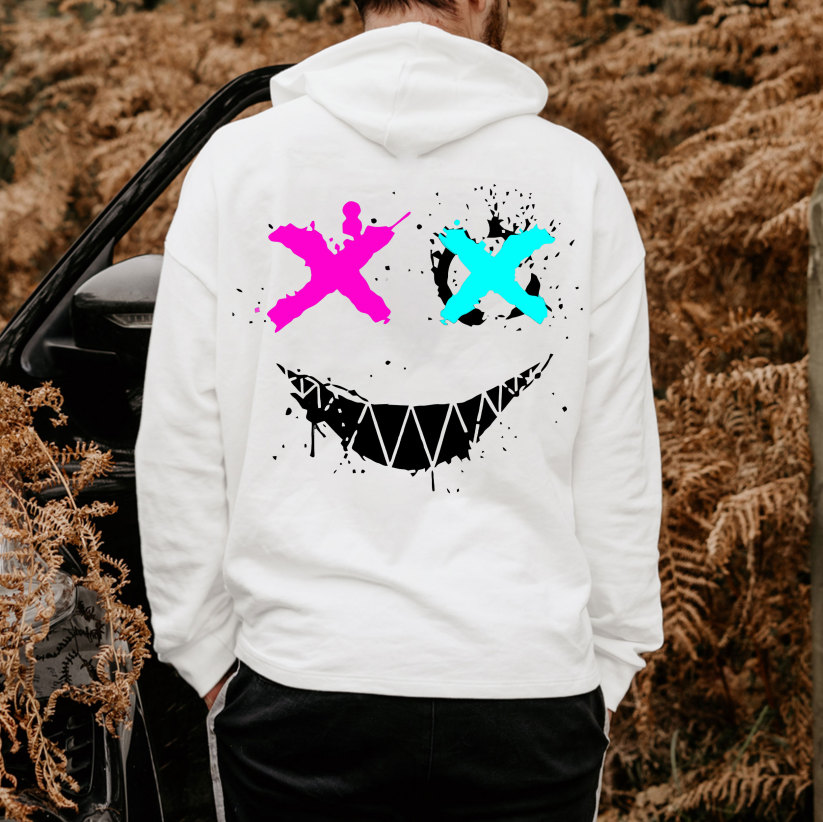 Evil Emoji Modern Style Black Print Hoodie
