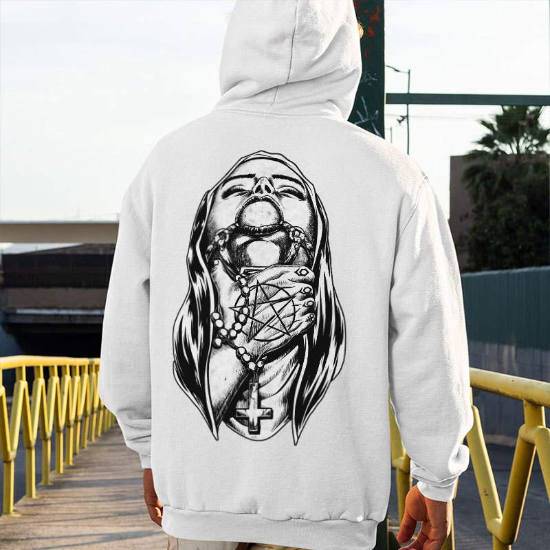 Chokehold Nun Bad Religion Dark Style Black Print Hoodie