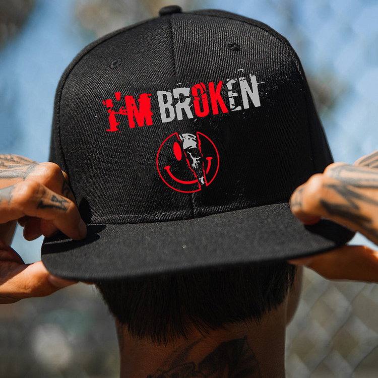 I'M BROKEN Black Fashion Cap