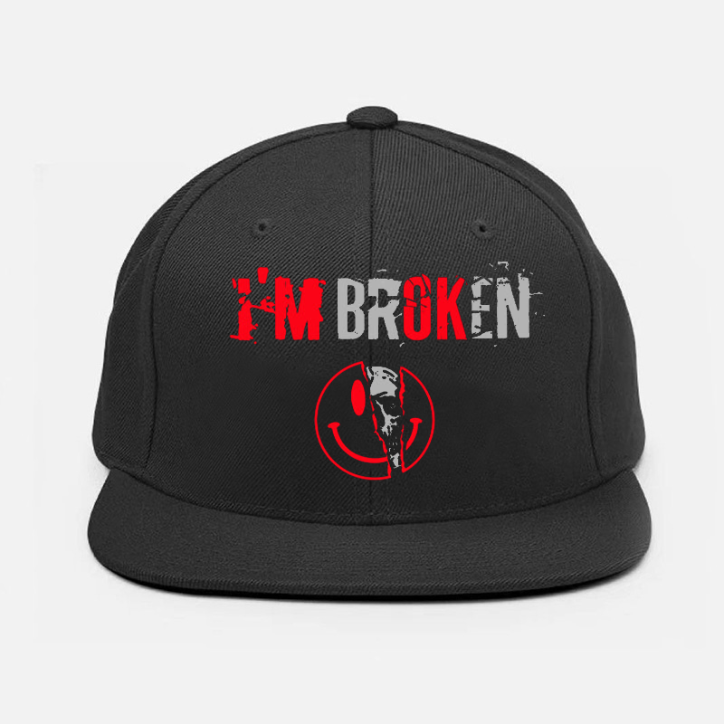 I'M BROKEN Black Fashion Cap