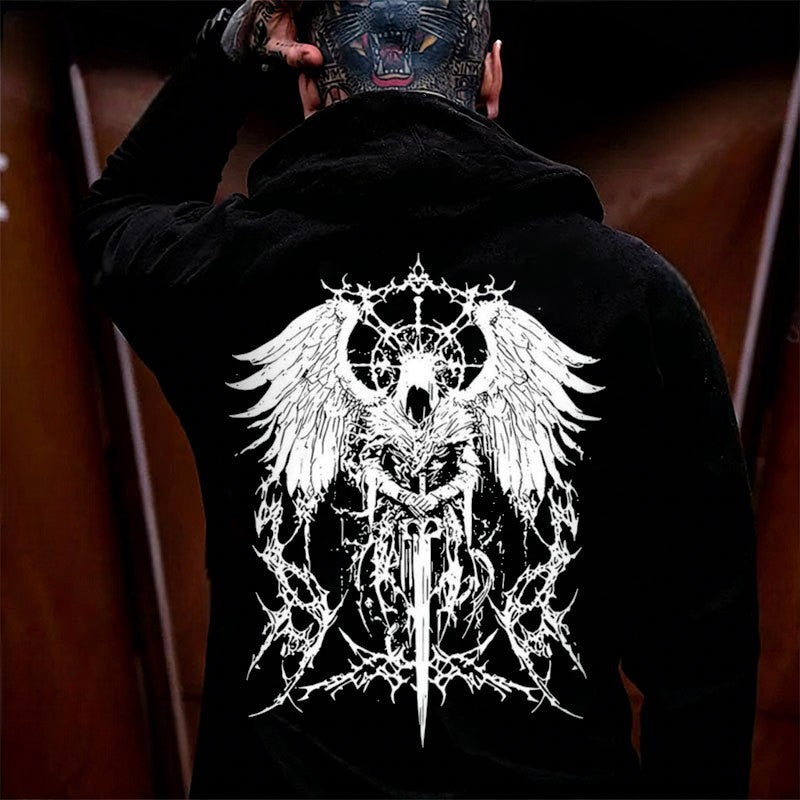 Fallen Angel Judge Print Men's Hoodie