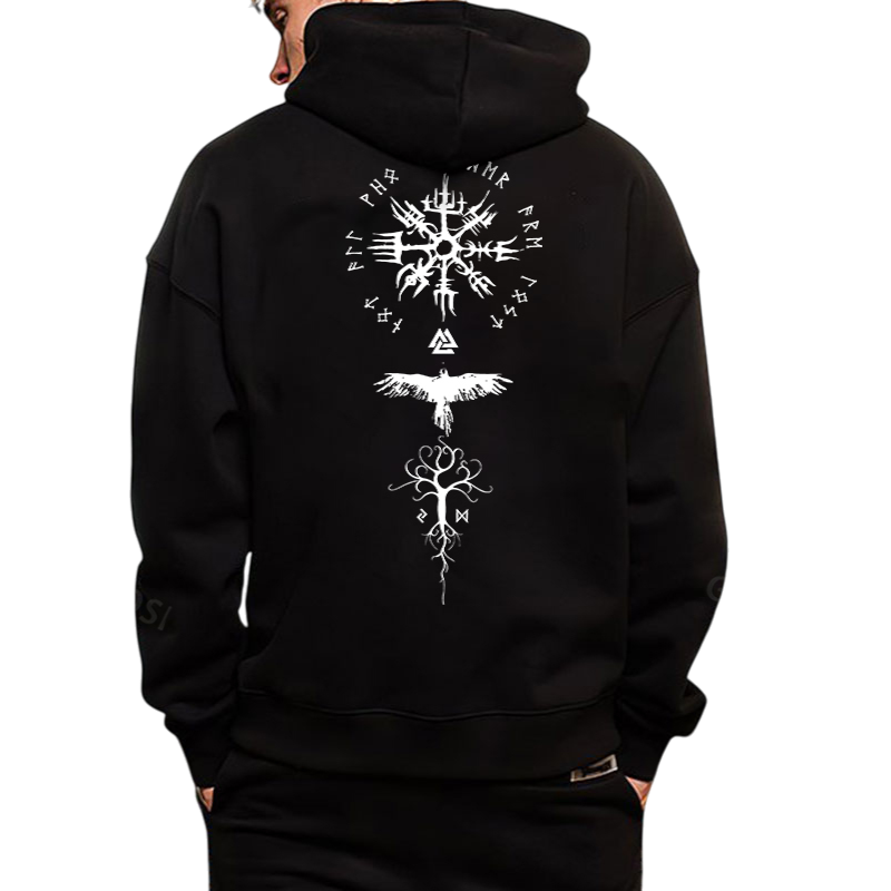 Elegant Tree Fly Pigeon Clock White Print Hoodie