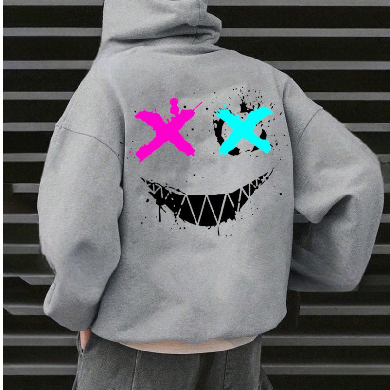 Evil Emoji Modern Style Black Print Hoodie