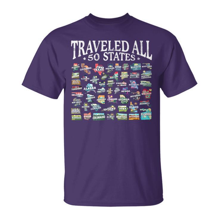 Traveled All 50 States Achievement Fifty Club T-Shirt