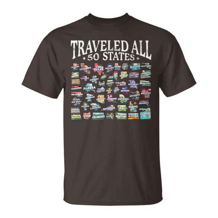 Traveled All 50 States Achievement Fifty Club T-Shirt