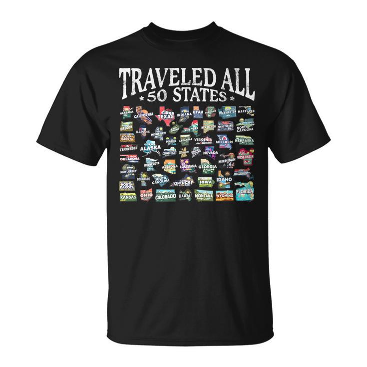 Traveled All 50 States Achievement Fifty Club T-Shirt