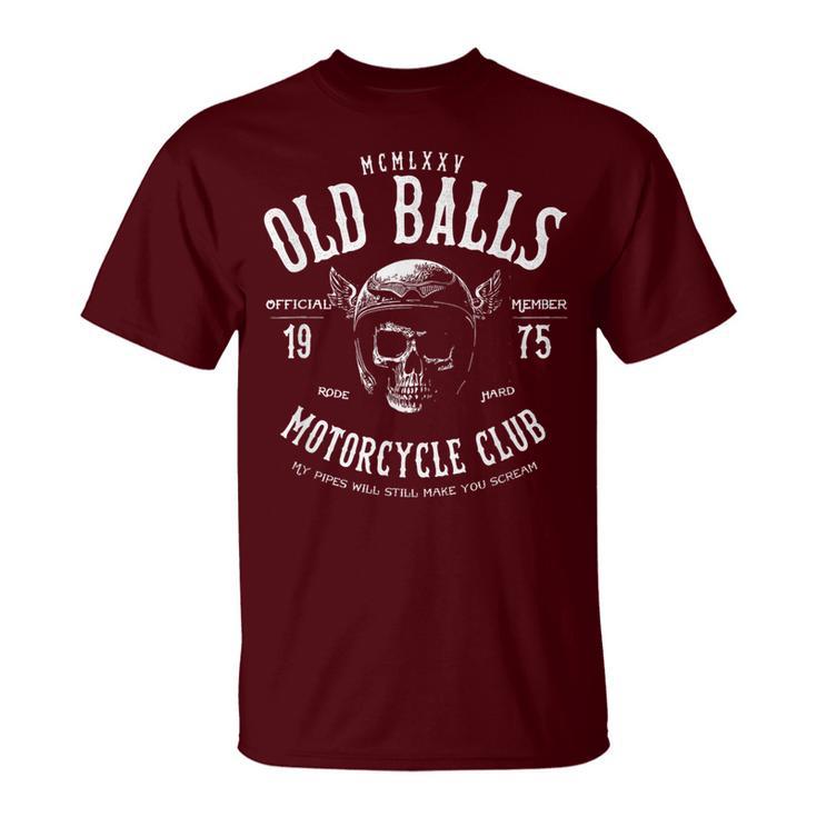 Vintage Motorcycle Birthday For 1975 Men's 50Th Birthday T-Shirt