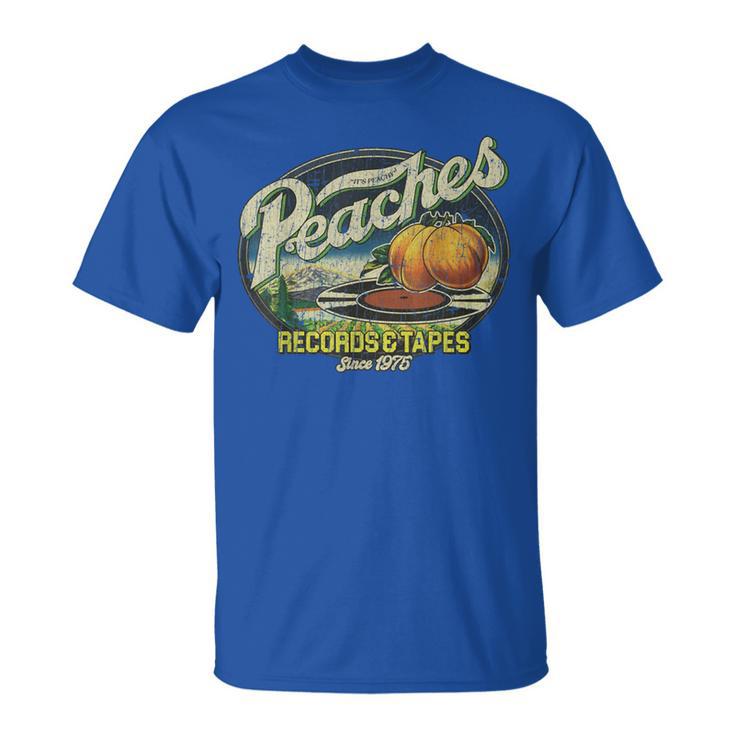 Vintage Peaches Records & Tapes Retro Vinyl Cd T-Shirt