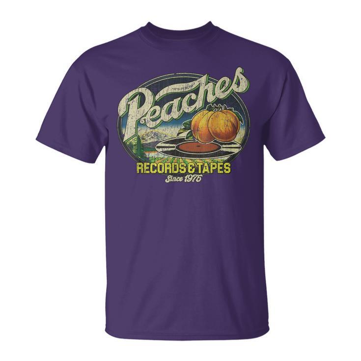 Vintage Peaches Records & Tapes Retro Vinyl Cd T-Shirt