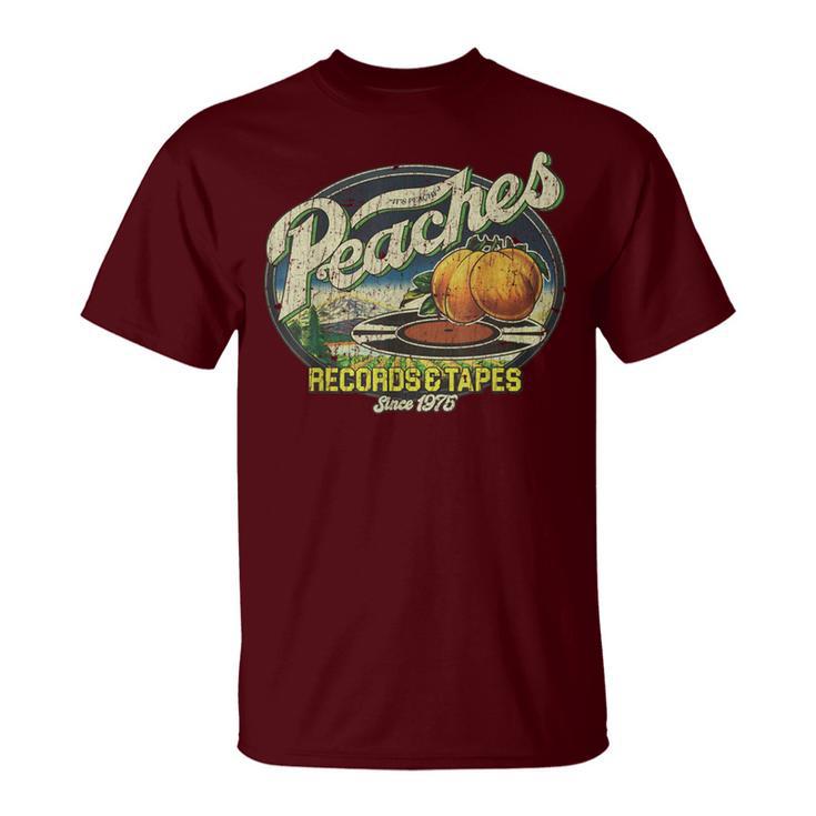 Vintage Peaches Records & Tapes Retro Vinyl Cd T-Shirt