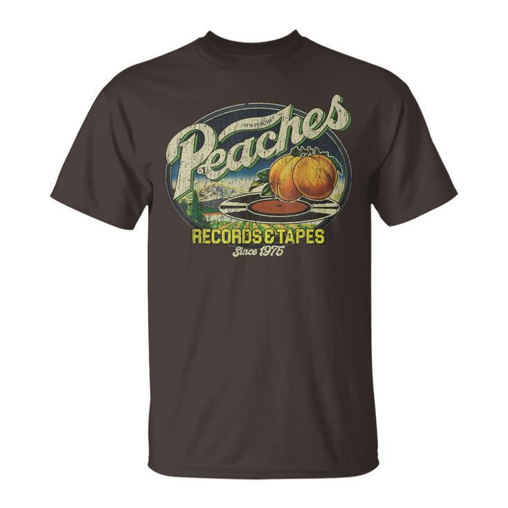 Vintage Peaches Records & Tapes Retro Vinyl Cd T-Shirt