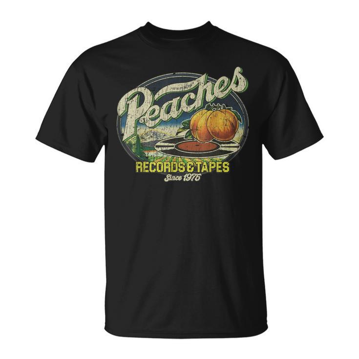 Vintage Peaches Records & Tapes Retro Vinyl Cd T-Shirt