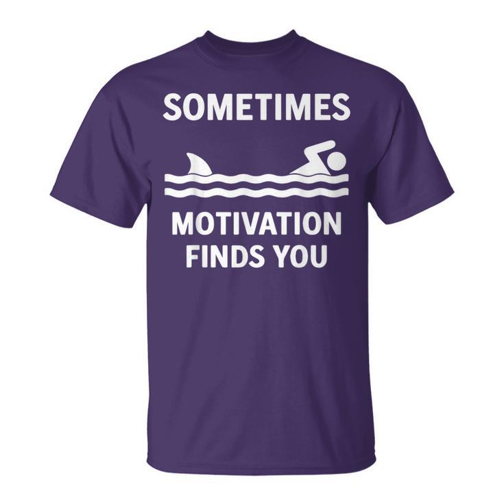 Vintage Sometimes Motivation Finds You Shark T-Shirt