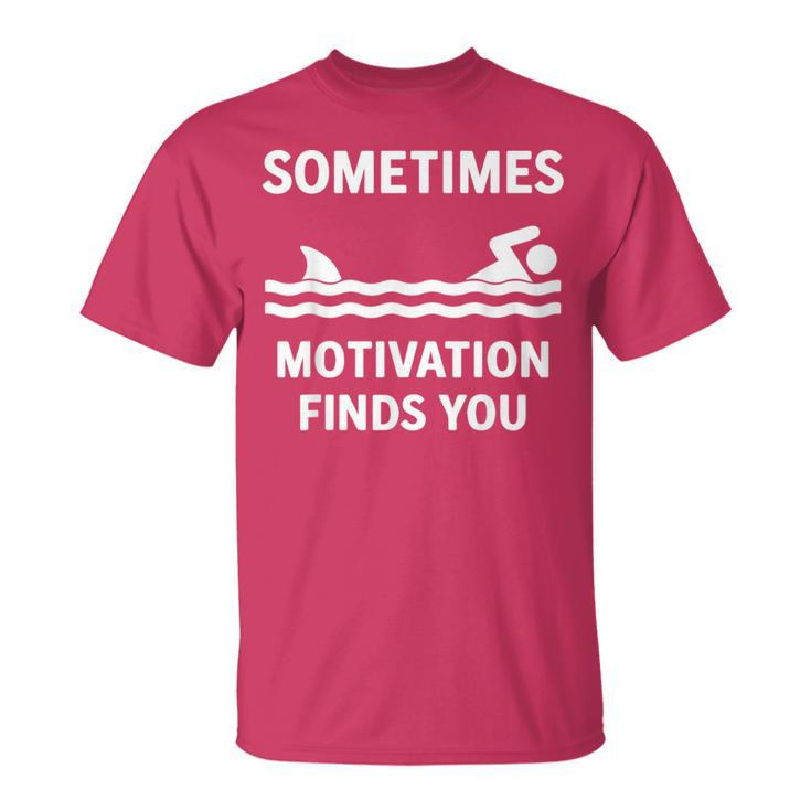 Vintage Sometimes Motivation Finds You Shark T-Shirt