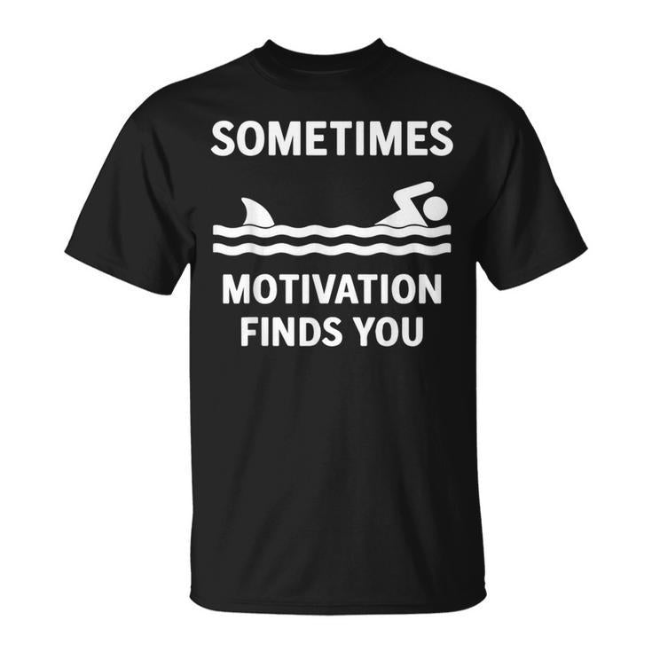 Vintage Sometimes Motivation Finds You Shark T-Shirt